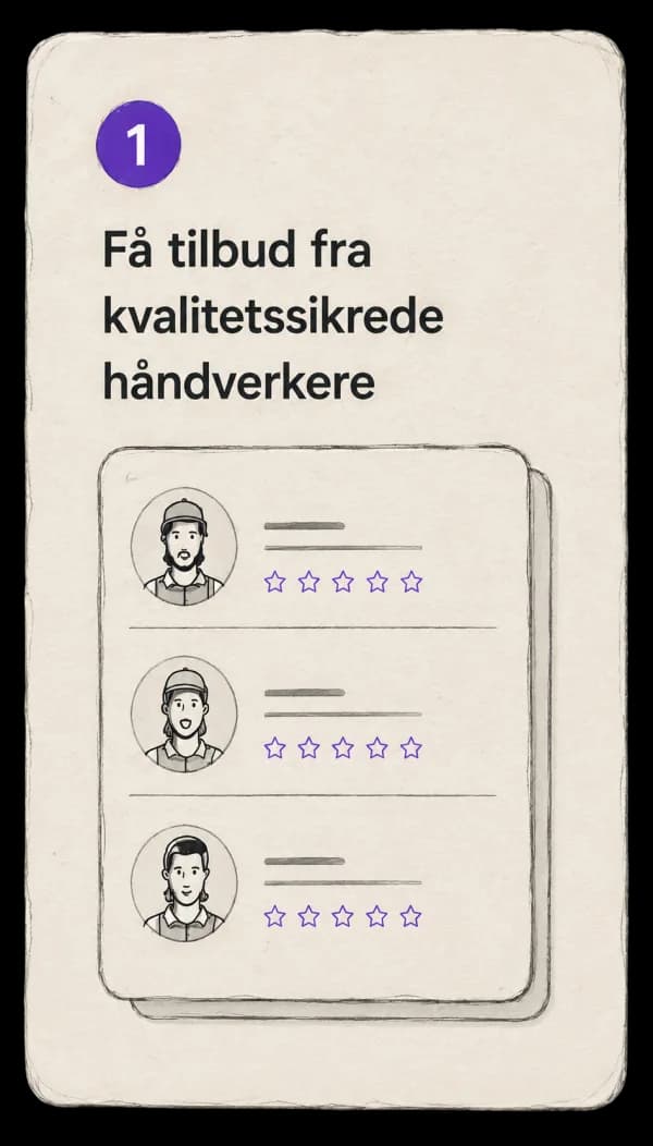 1. Få tilbud fra kvalitetssikrede håndverkere